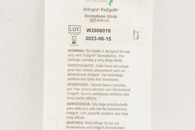 Integra 3539-252 Padgett Dermatome Blade